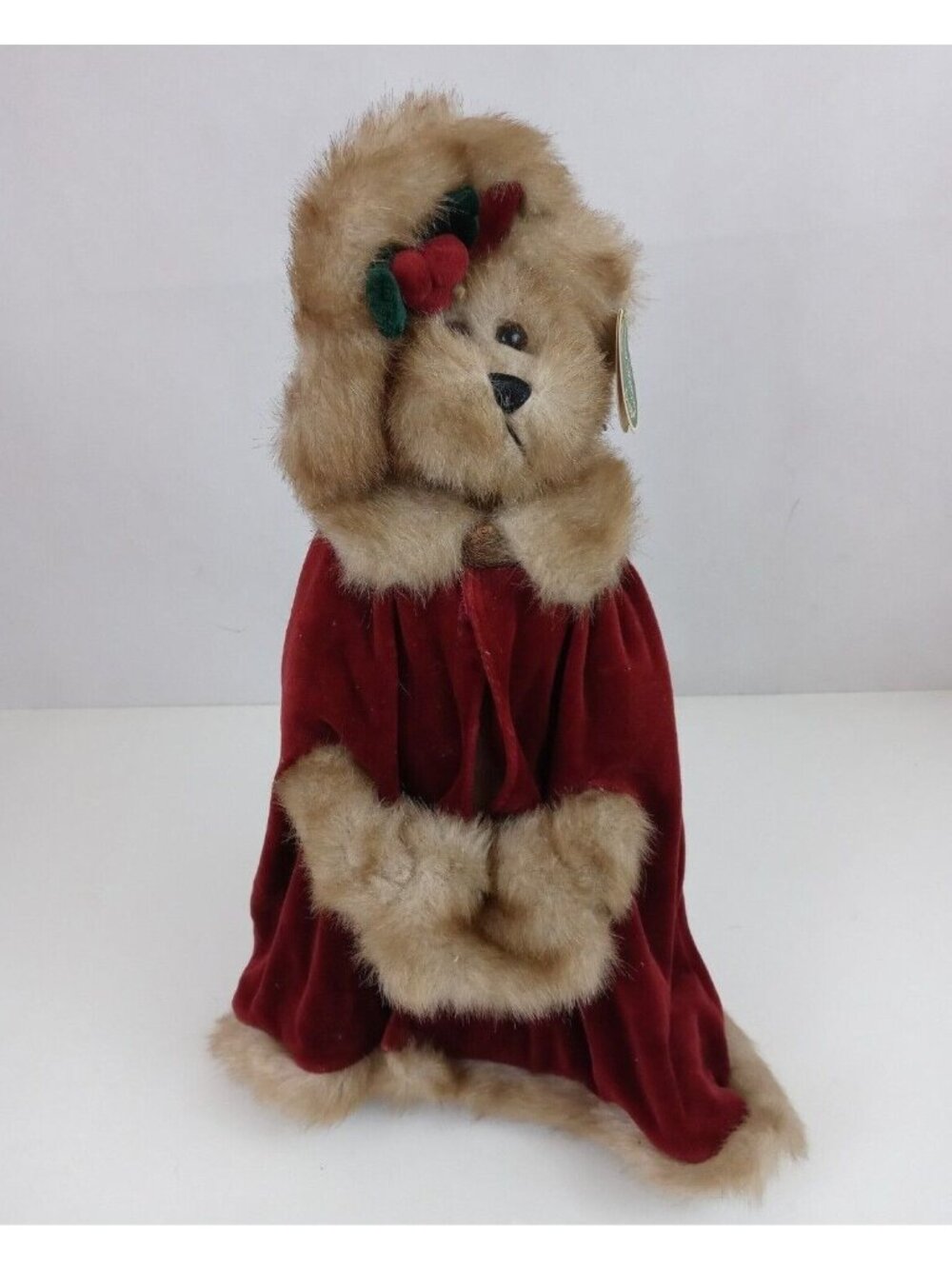 The Bearington Collection Missy Mistletoe 16" Collectible Plush With Stand